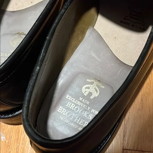 Brooks Brothers Classic Black Leather Loafers 10.5C - Picture 2 of 4